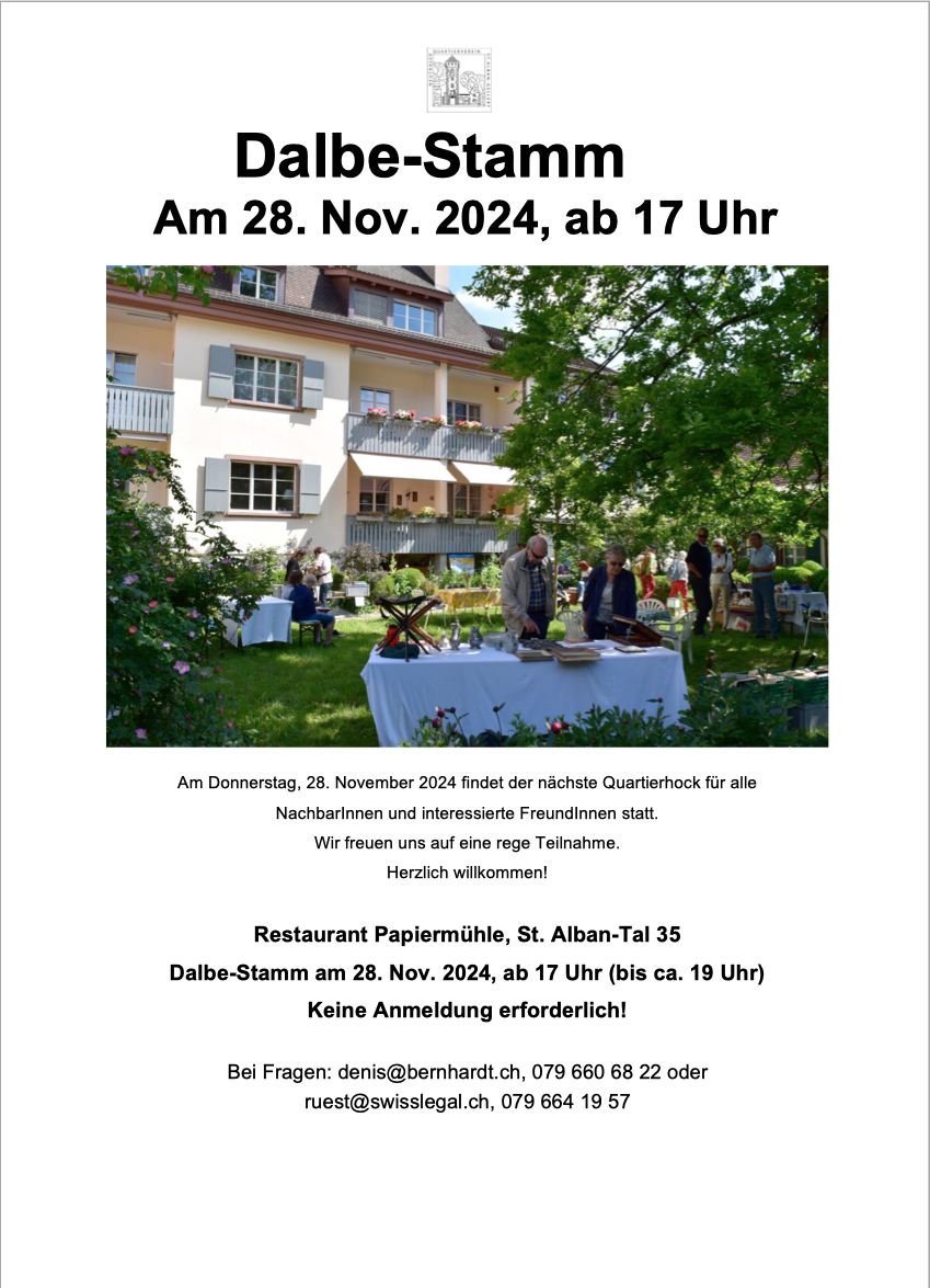 Dalbe-Stamm 28. November, ab 17 Uhr